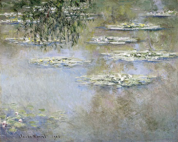 Fig. 1: Claude Monet (1840-1926) French, WATERLILIES, 1903, Oil on canvas, 32 x 40 inches, Gift of Mr. Joseph Rubin, 1953.11
