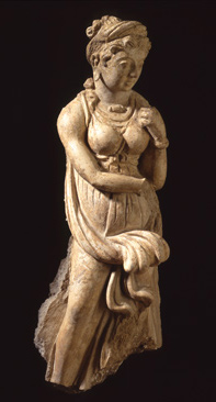 Fig 15: Gandhara Art, a classical figure, in which the influence of Hellenistic elements is evident
