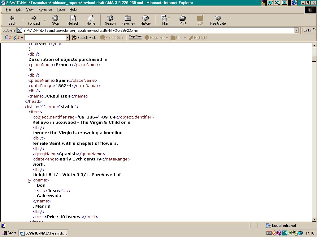 ncoded Archival Description record for an archive group